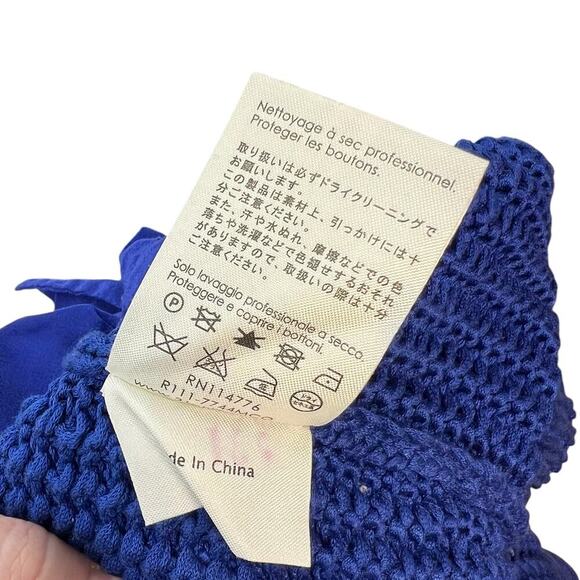 3.1 Phillip Lim Cardigan‎ Sweater Cotton Ribbed Knit Buttons Blue Size XS - Picture 14 of 14